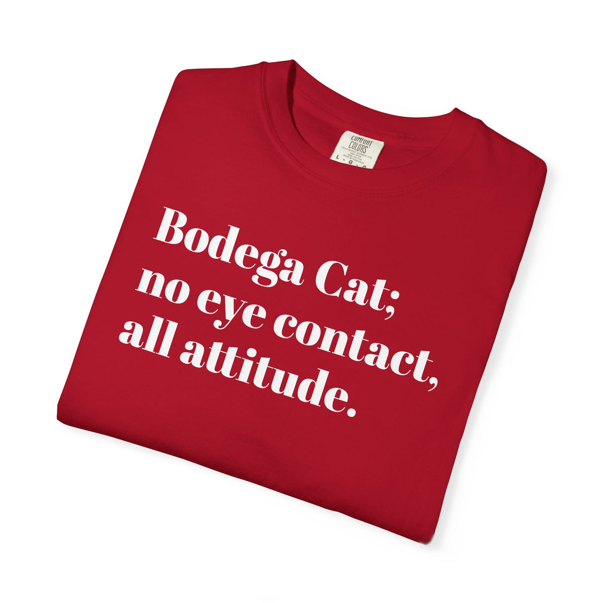 Bodega Cat: No eye contact, All attitude. NY Tee Shirt