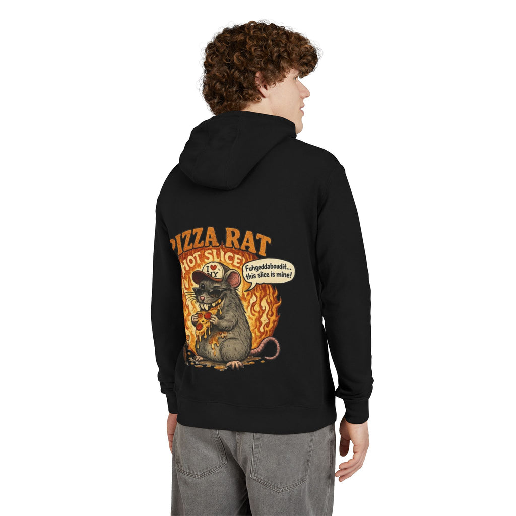 Hoodie — "Where the Rats Eat Better" Front & Pizza Rat Back Graphic Hoodie