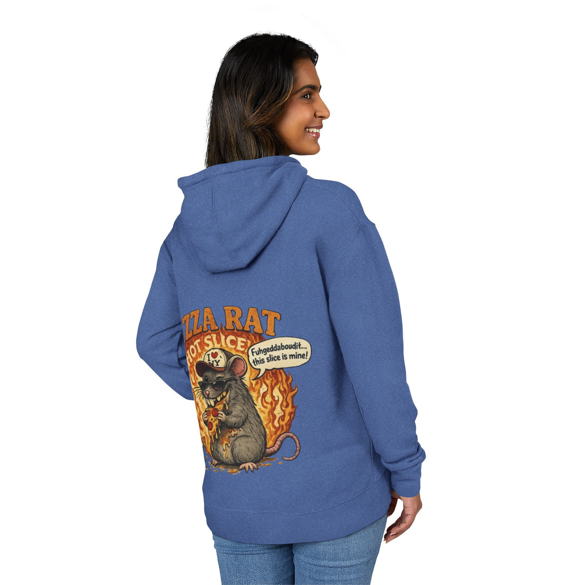 "Where the Rats Eat Better" Front & Pizza Rat Back Graphic Hoodie