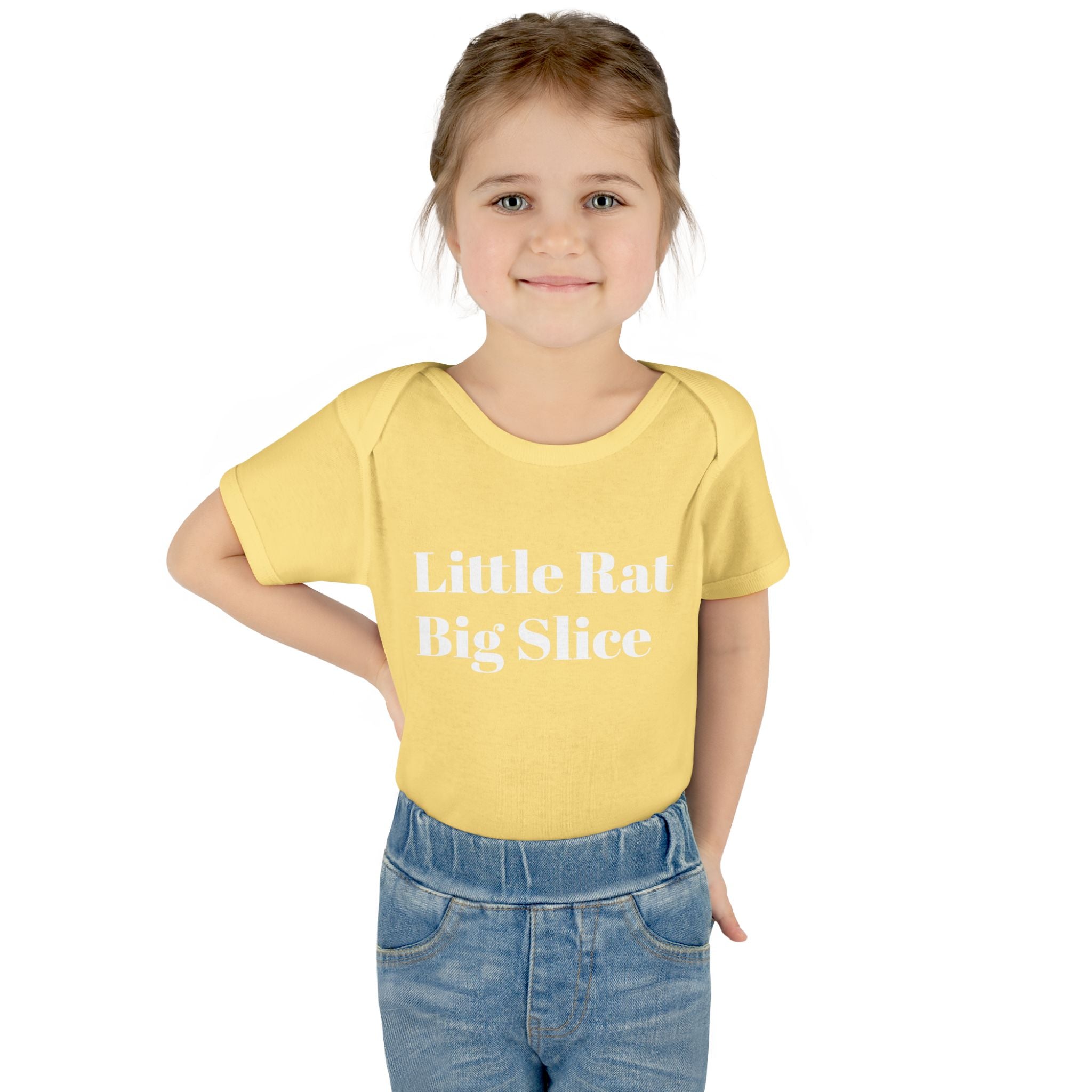 Infant Bodysuit - "Little Rat Big Slice" Cute Baby Onesie, Newborn Gift