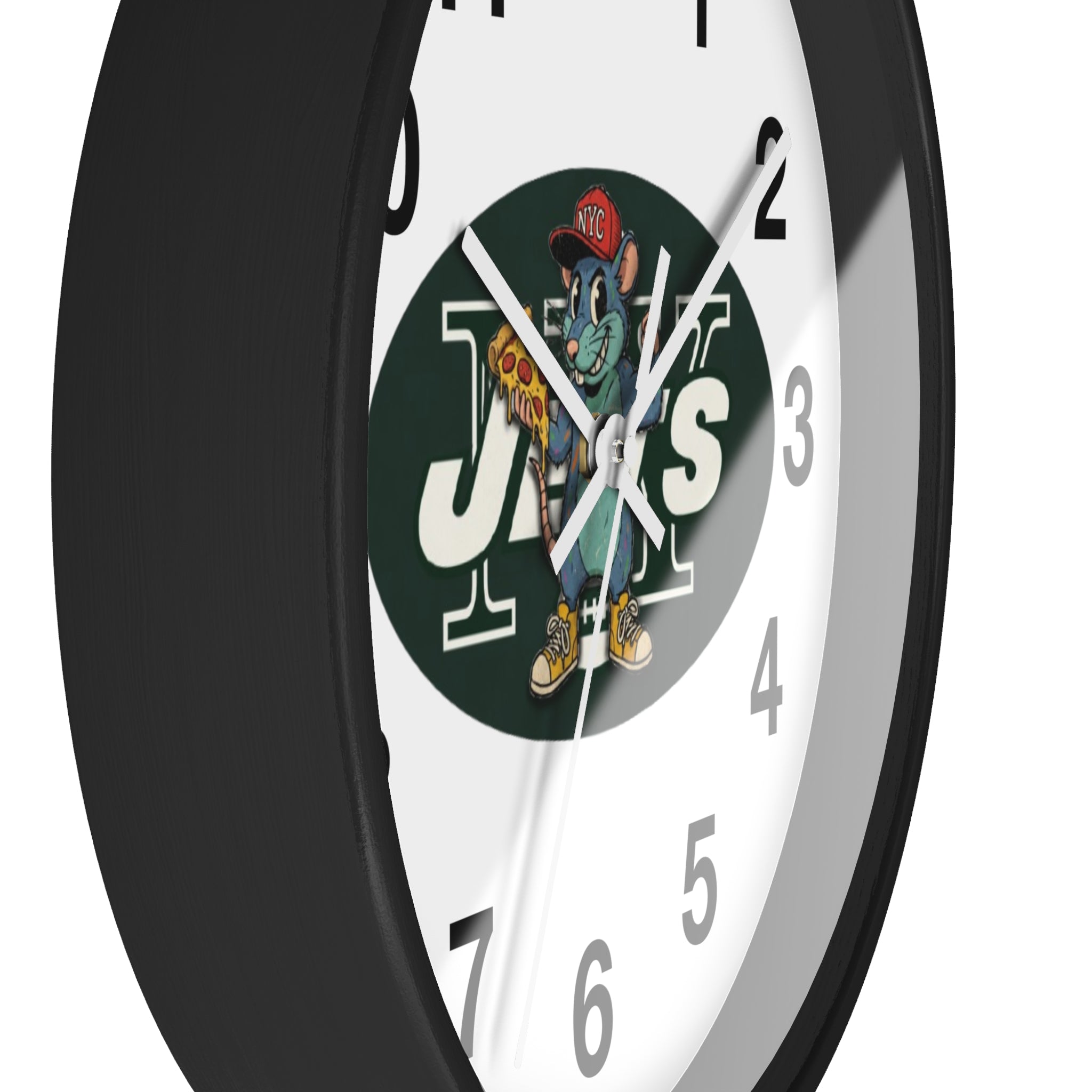 New York Jets Street Mascot Wall Clock – Retro Sports Team Decor