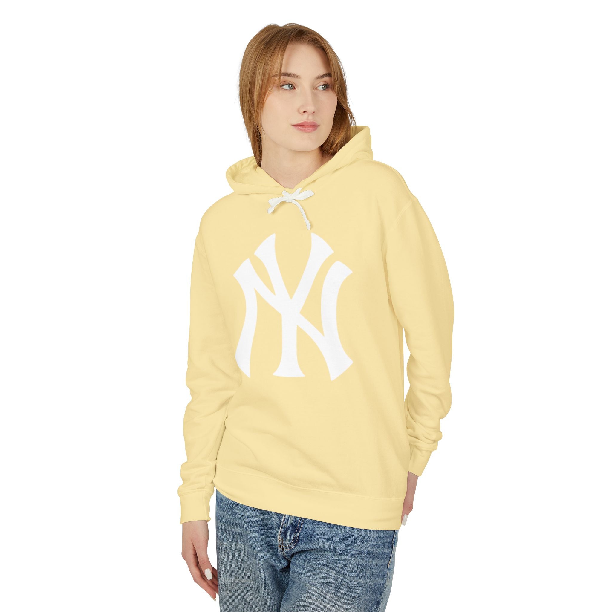 NY Yankee Hoodie with White Interlocked NY Logo