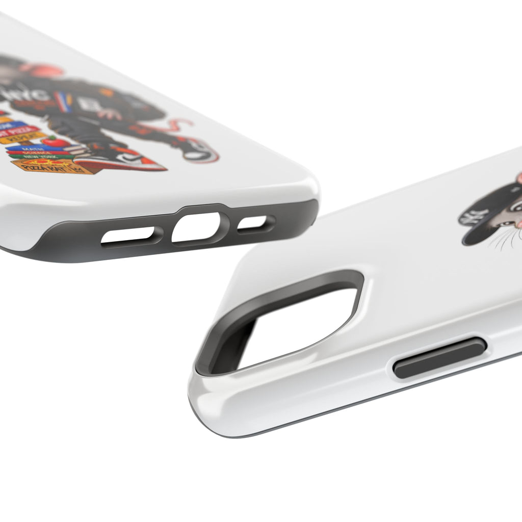NYC Street Rat Phone Case – Magnetic Impact-Resistant iPhone Case with Back-to-School Pizza Design