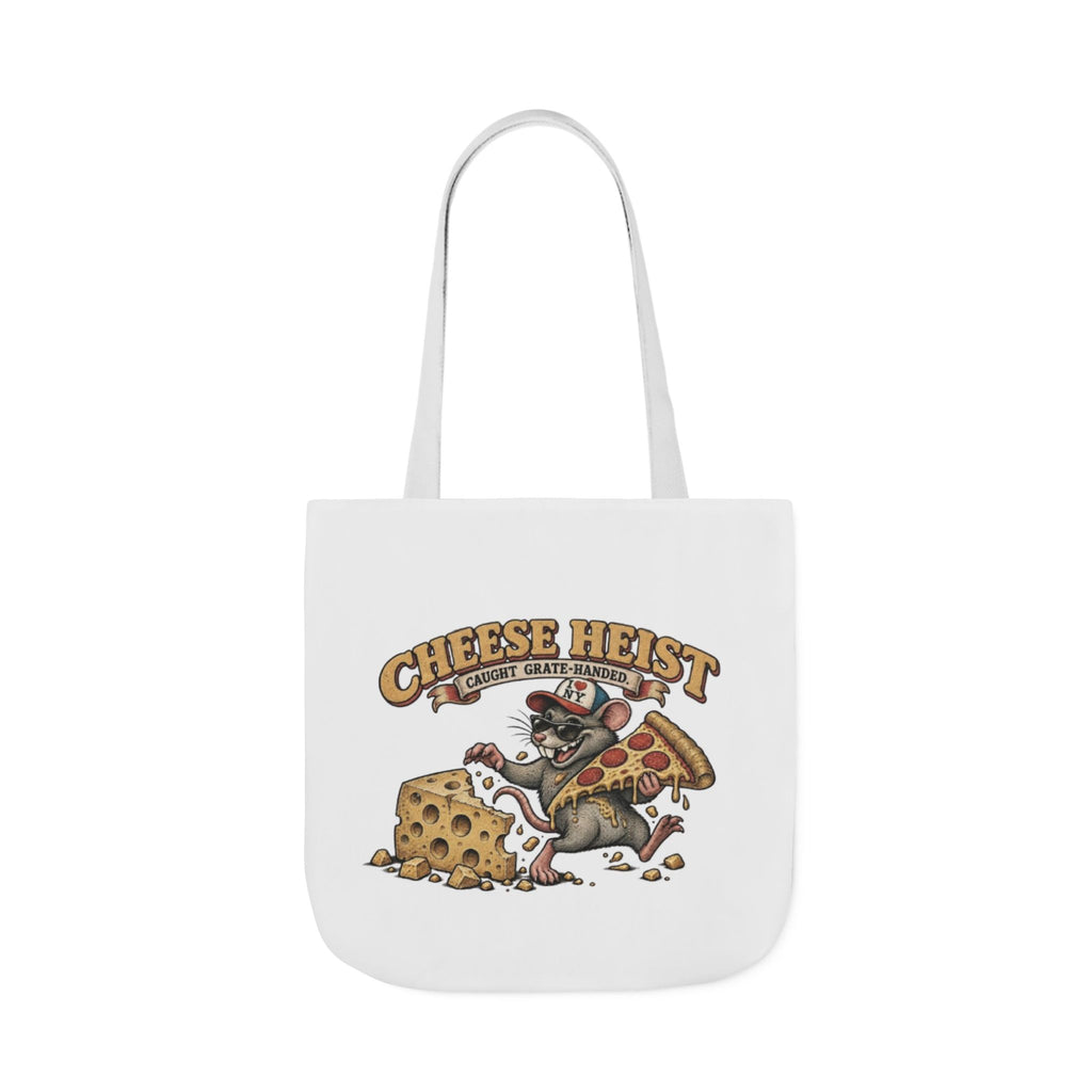 Cheese Heist Canvas Tote - Funny Mouse & Pizza Grocery Bag