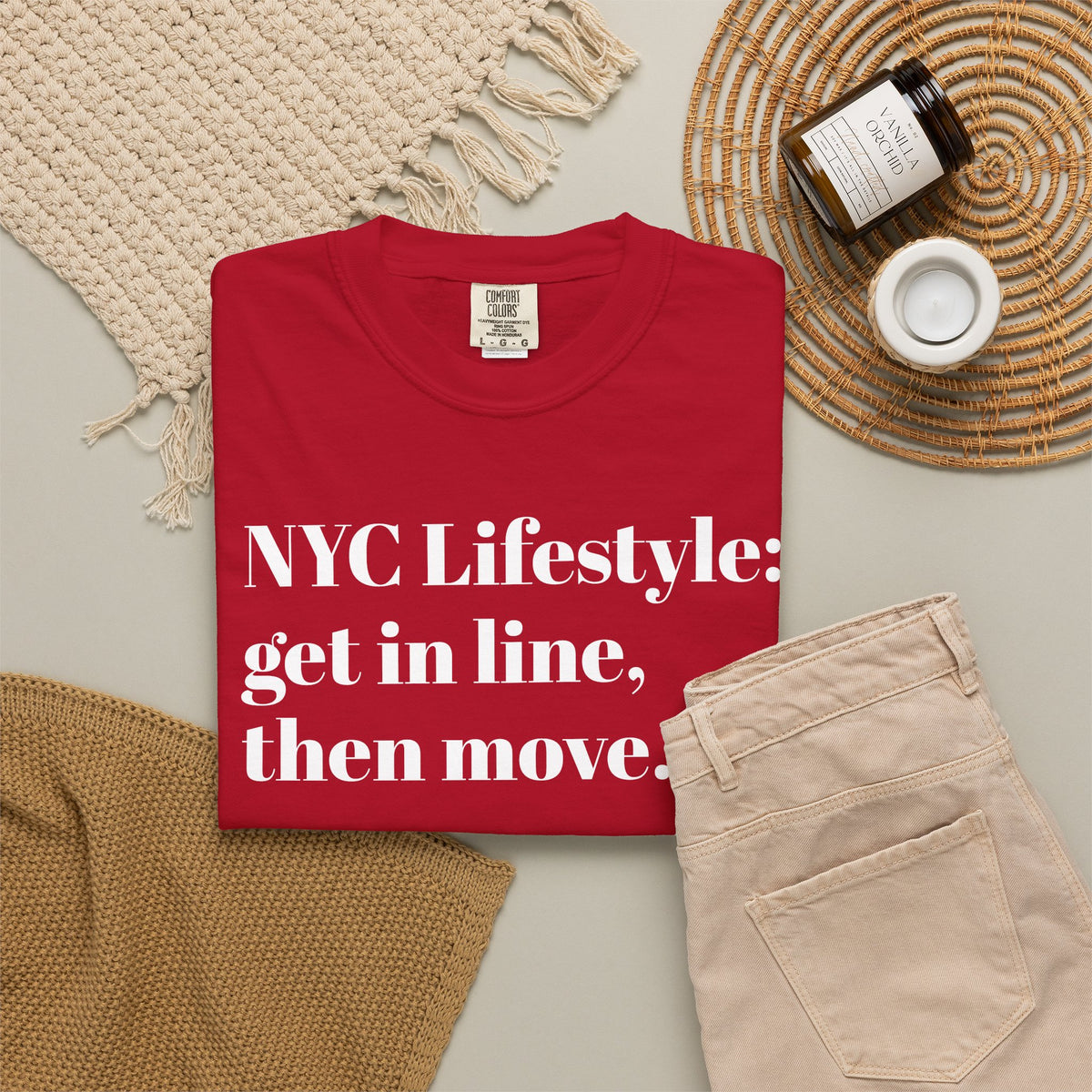 NYC Lifestyle. Get in line. Then move. Tee Shirt