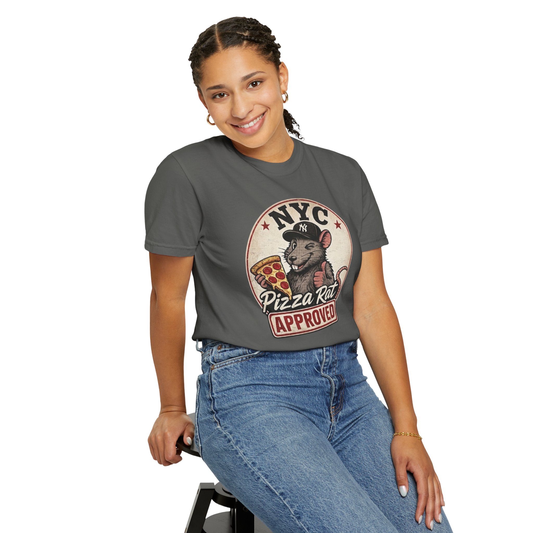 Pizza Rat Approved T-Shirt — NYC Vintage Pizza Lover Tee