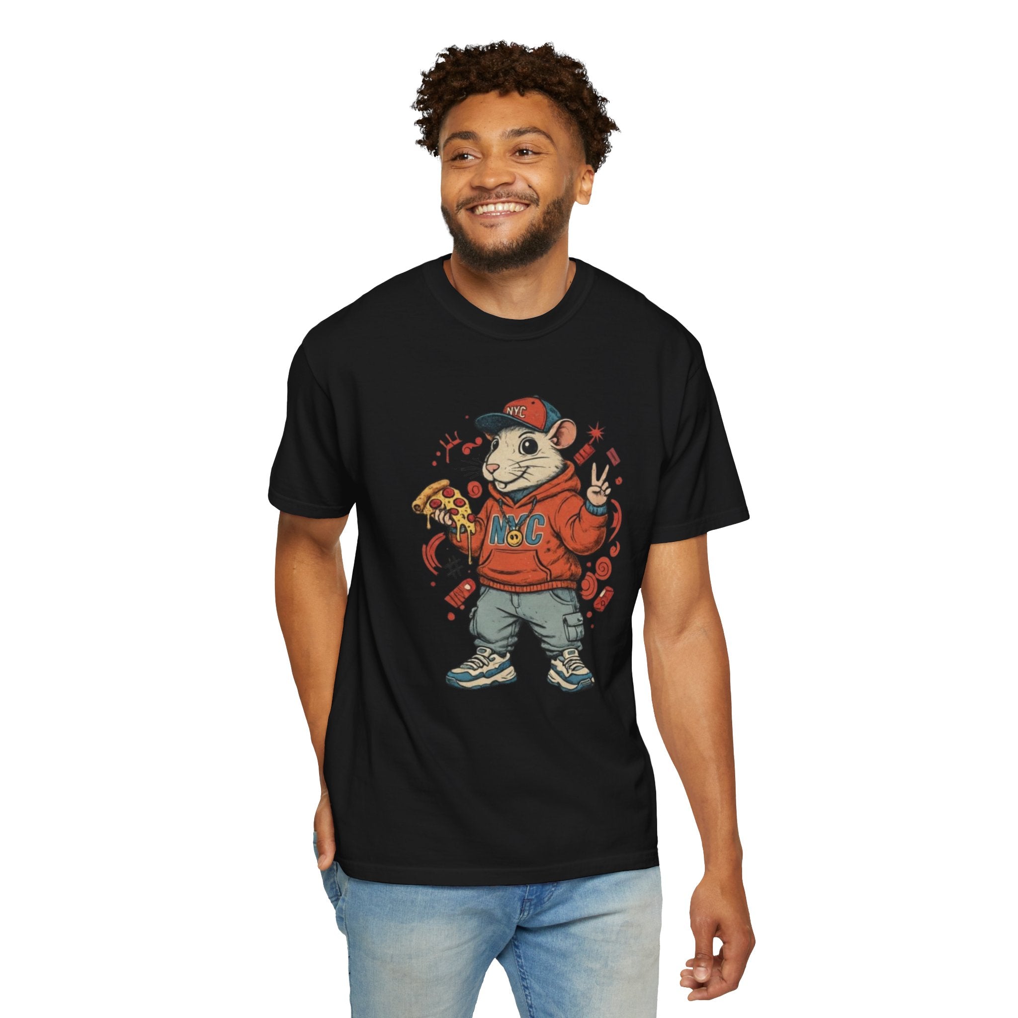 Teenage Rat Skateboarder Tee — Cute Streetwear Graphic T‑Shirt