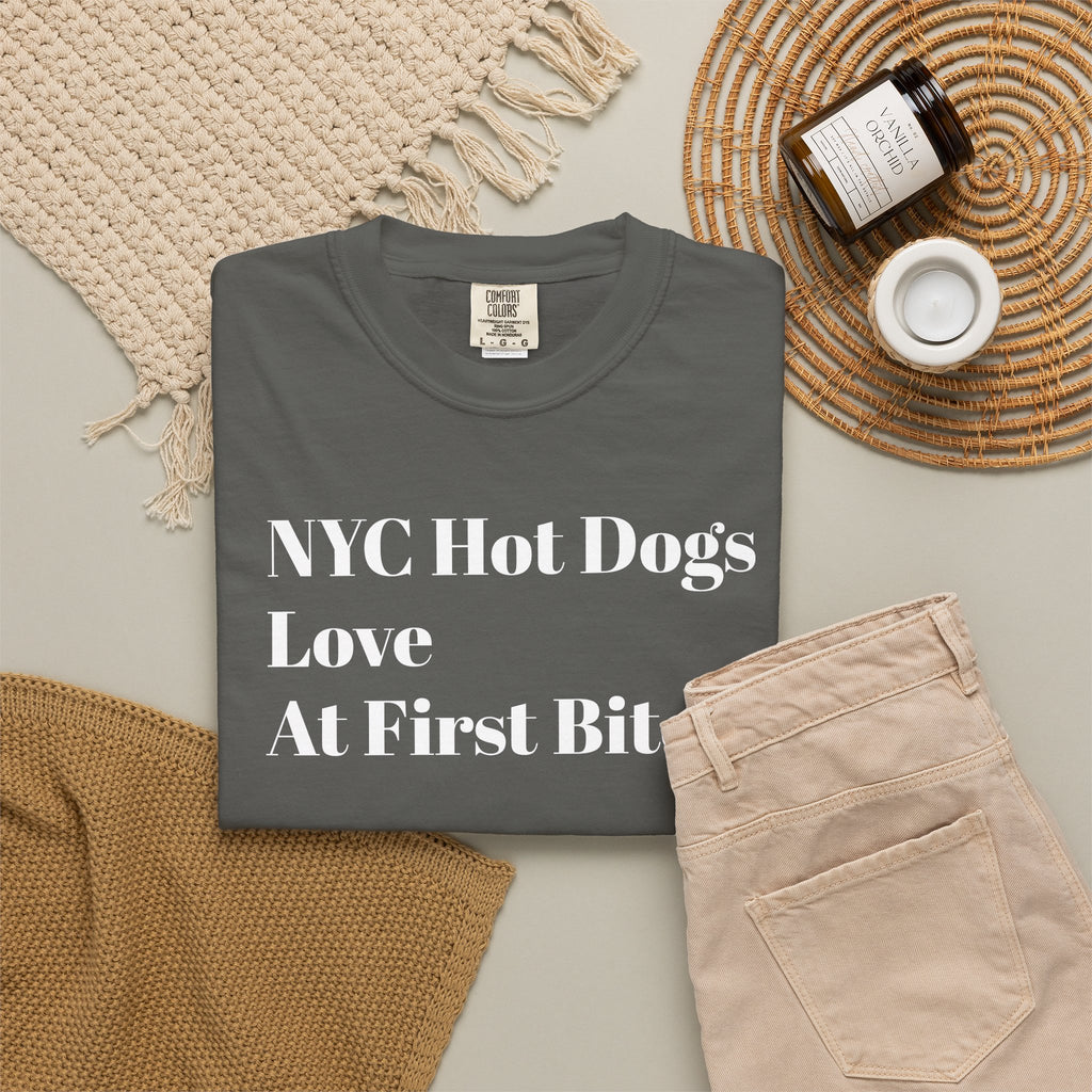 NYC Hot Dog - Love - At First Bite - Tee Shirt