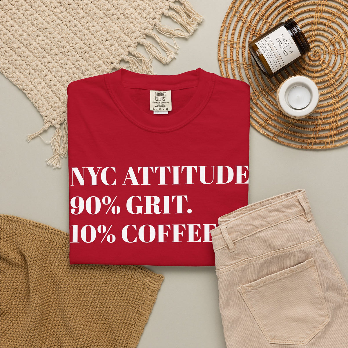 NYC ATTITUDE. 90% Grit. 10% Coffee. Tee Shirt