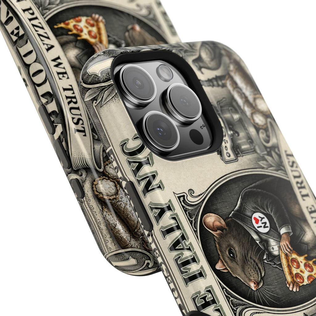 Little Italy NY Phone Case — 'In Pizza We Trust' Italy Rat Art Magnetic Impact-Resistant Case