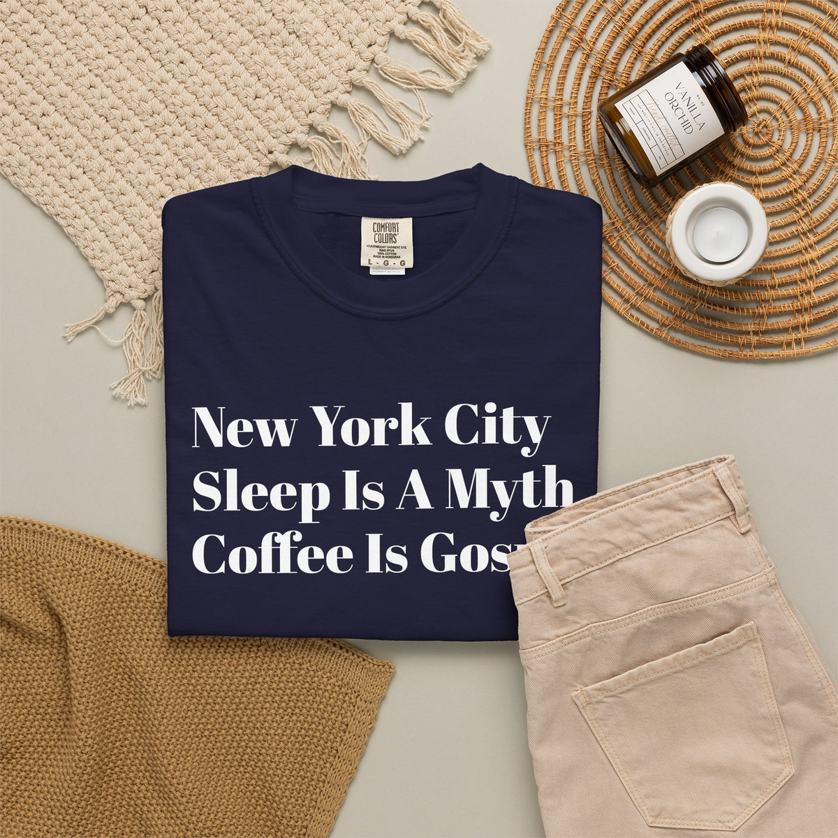 New York City - Sleep Is A Myth - Coffee Is Gospel - Tee Shirt