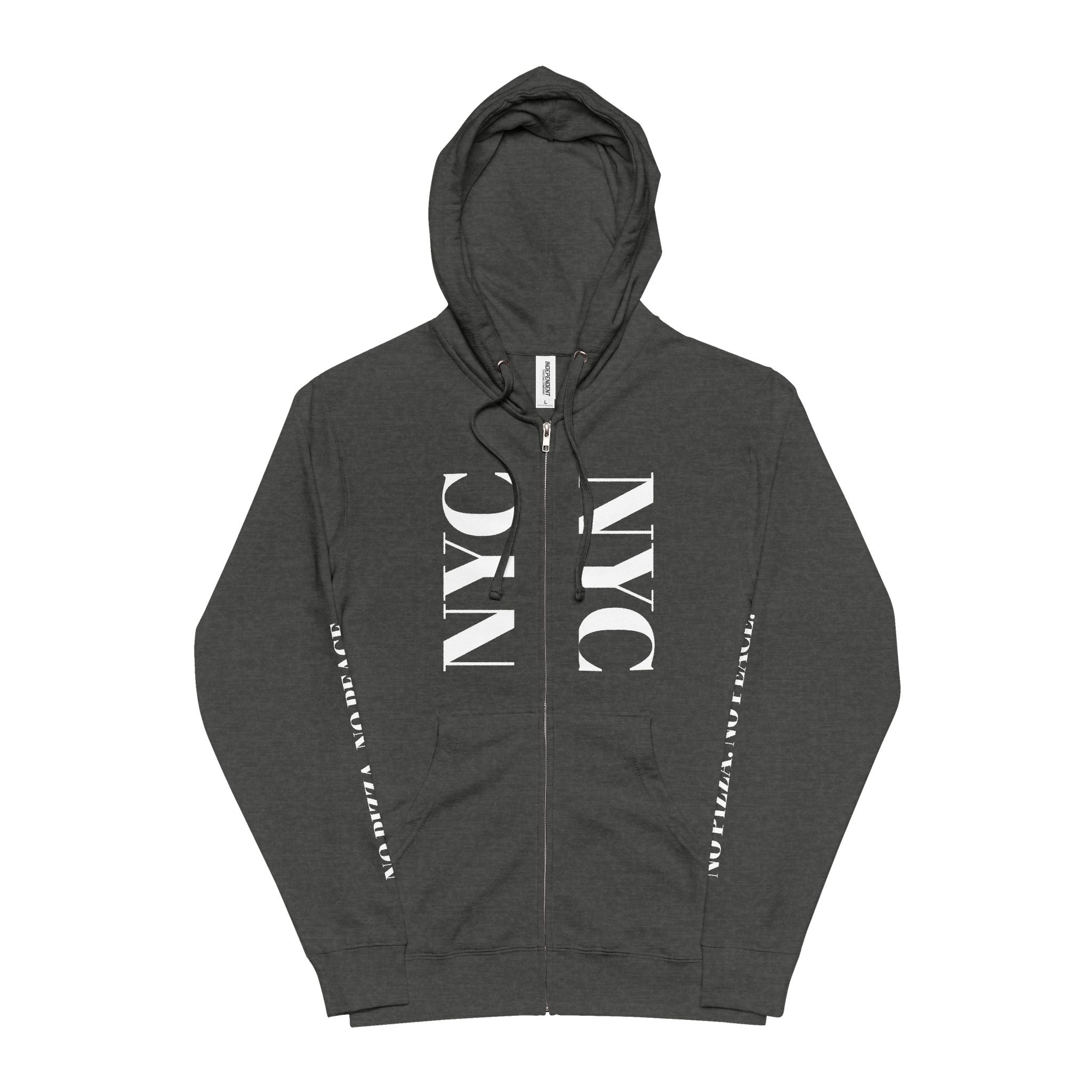 NYC Distressed Zip-Up Hoodie — Vintage New York Graphic Hoodie