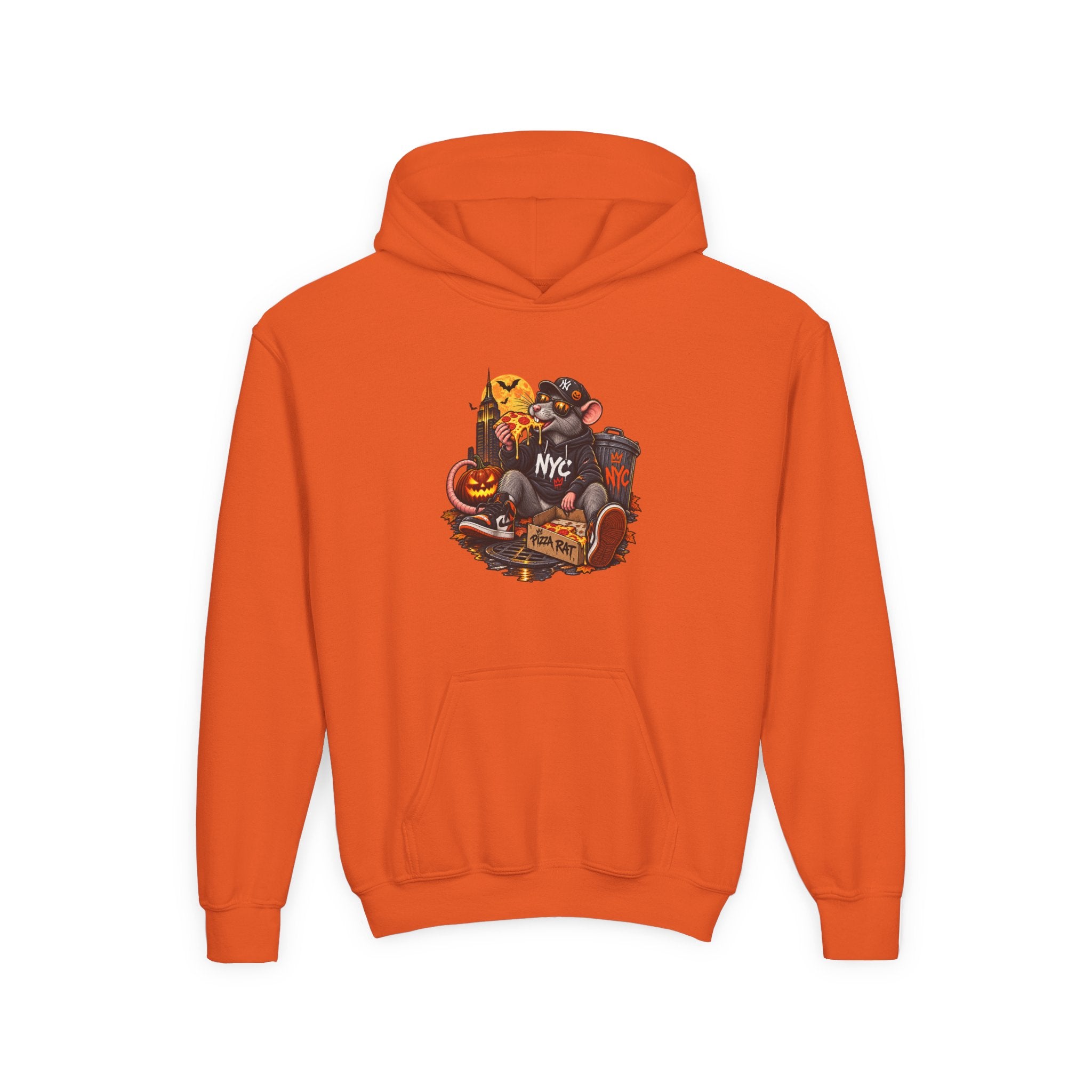 Youth Hoodie — Halloween NYC Costume Pizza Rat Graphic