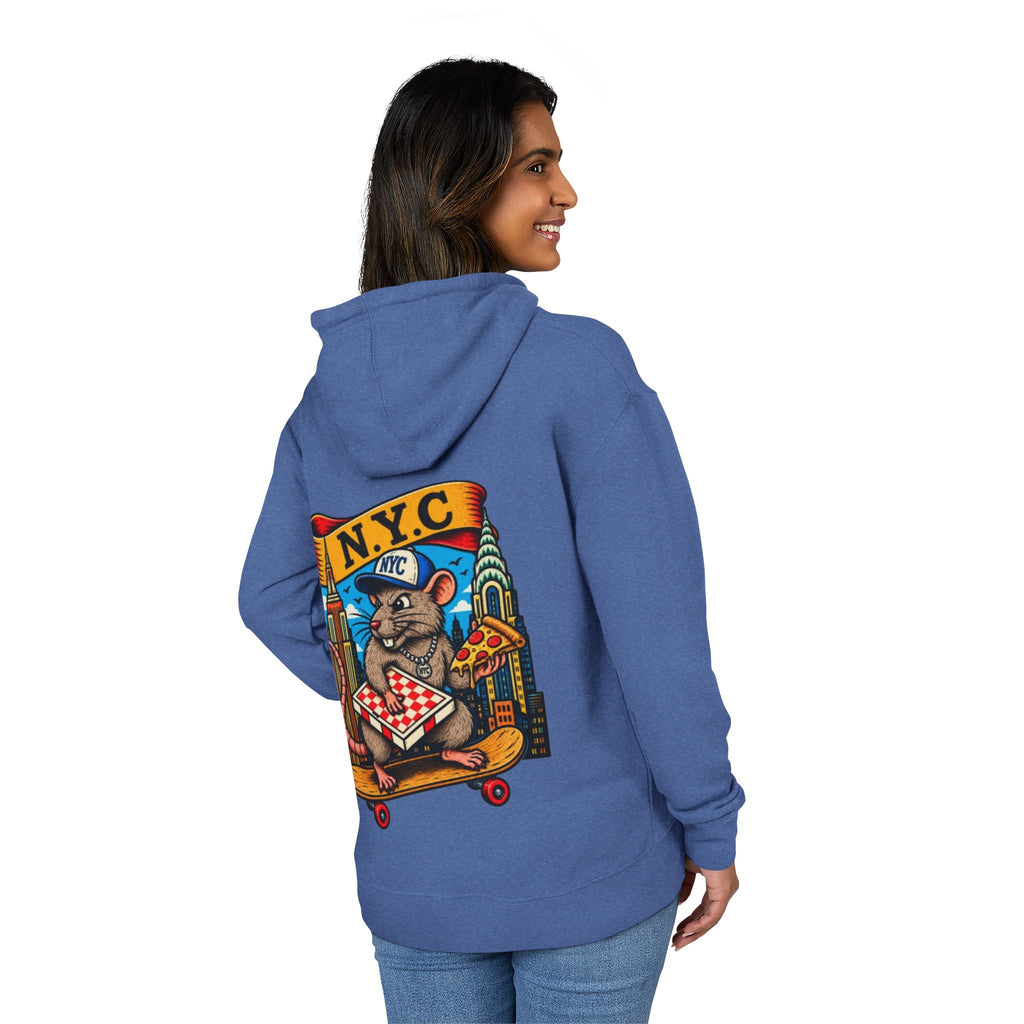 NYC Streets Belong To Rats Hoodie — Graphic NYC Rat Skateboard Pizza Pullover