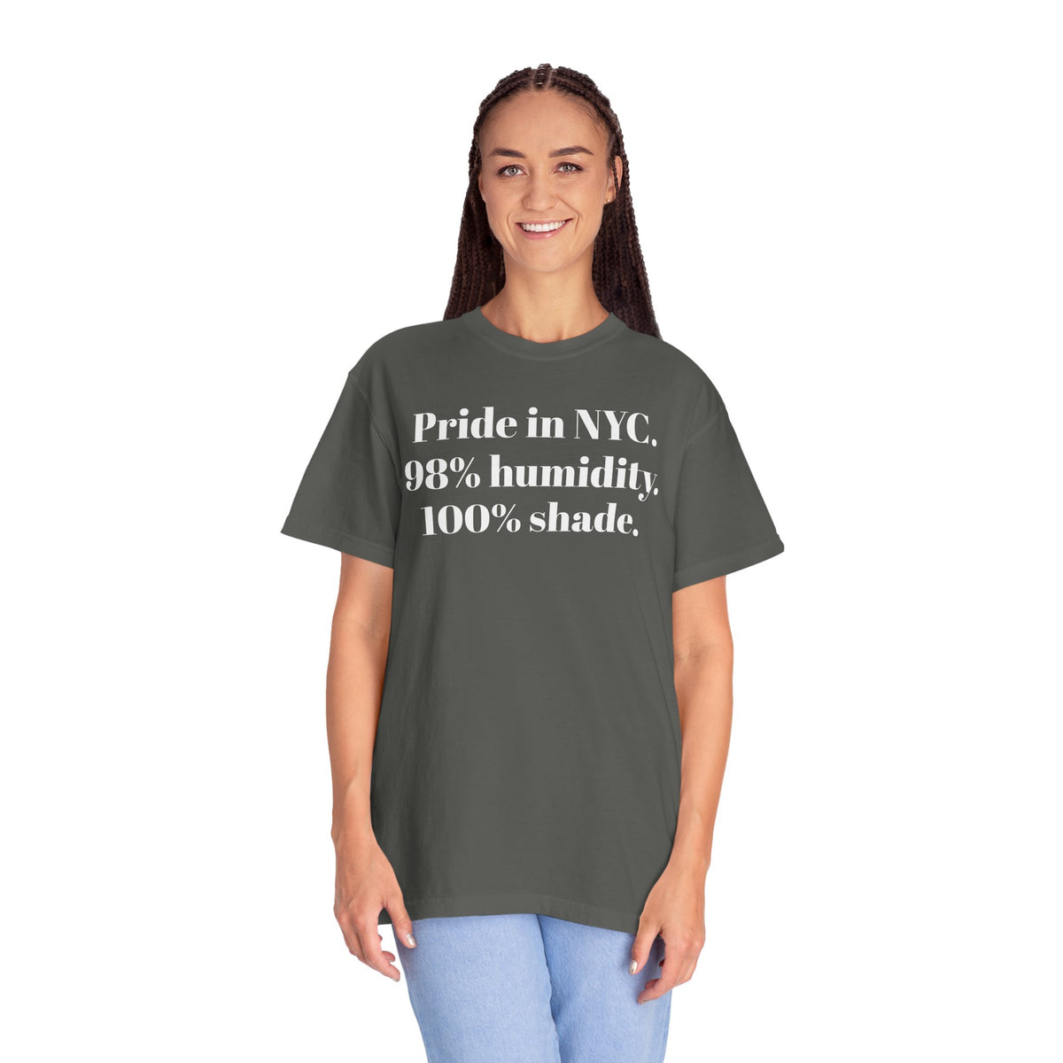 Pride in NYC. 98% humidity. 100% shade. Tee Shirt