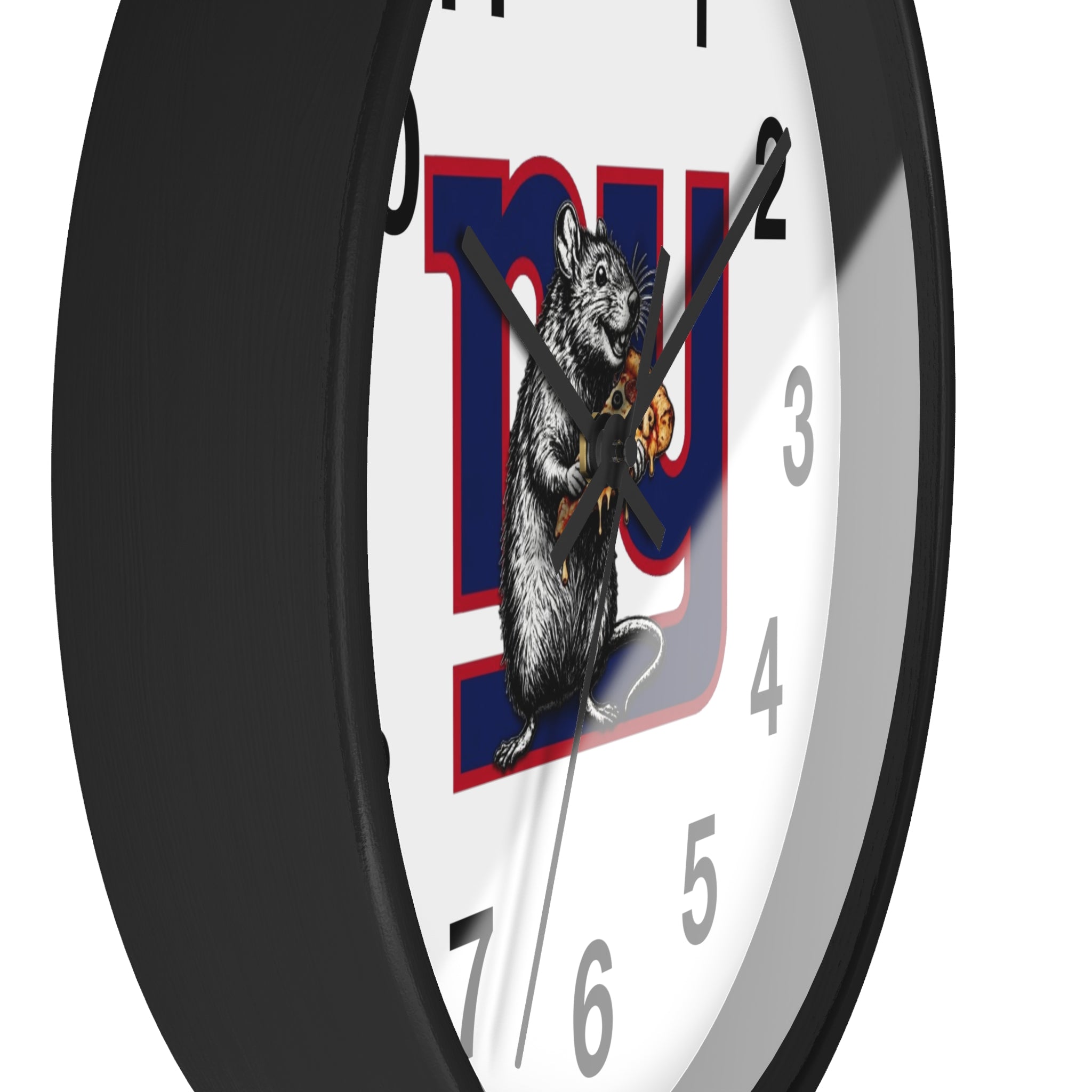 NY Giants Rat Vintage Logo Wall Clock — Retro Sports Fan Decor