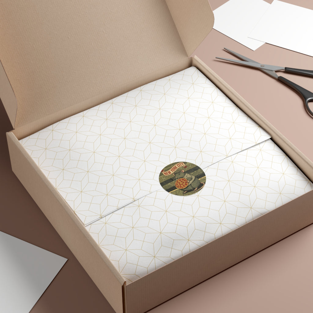 New York City Pizza Rat Round Vinyl Sticker — Retro Subway Art