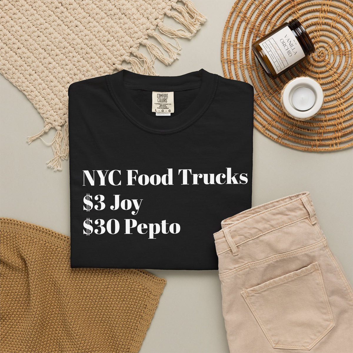 NYC Food Trucks - $3 Joy - $30 Pepto - Tee Shirt