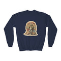 Youth Crewneck Sweatshirt — Vintage Explorer NY Rat Graphic
