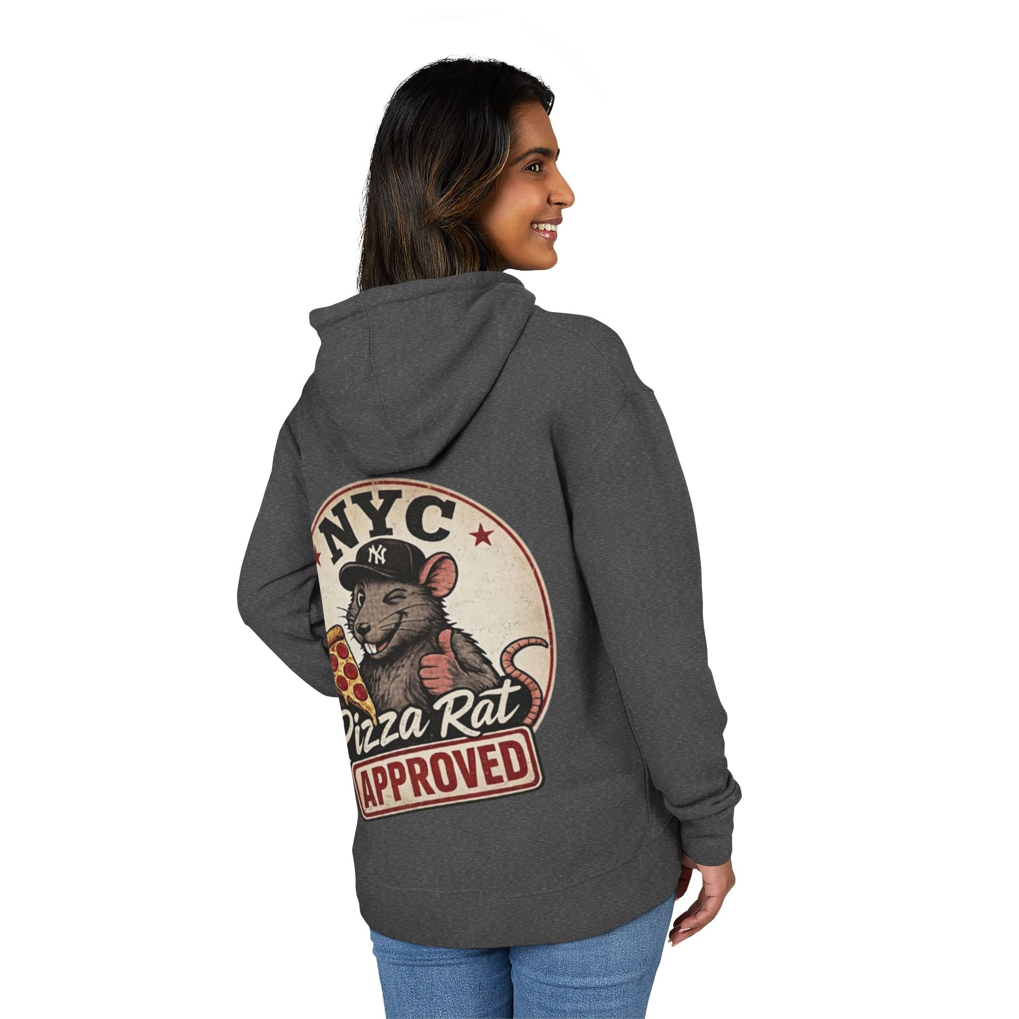 Hoodie — NYC "Pizza Rat Approved" Graphic Hoodie (Where the Rats Eat Better)