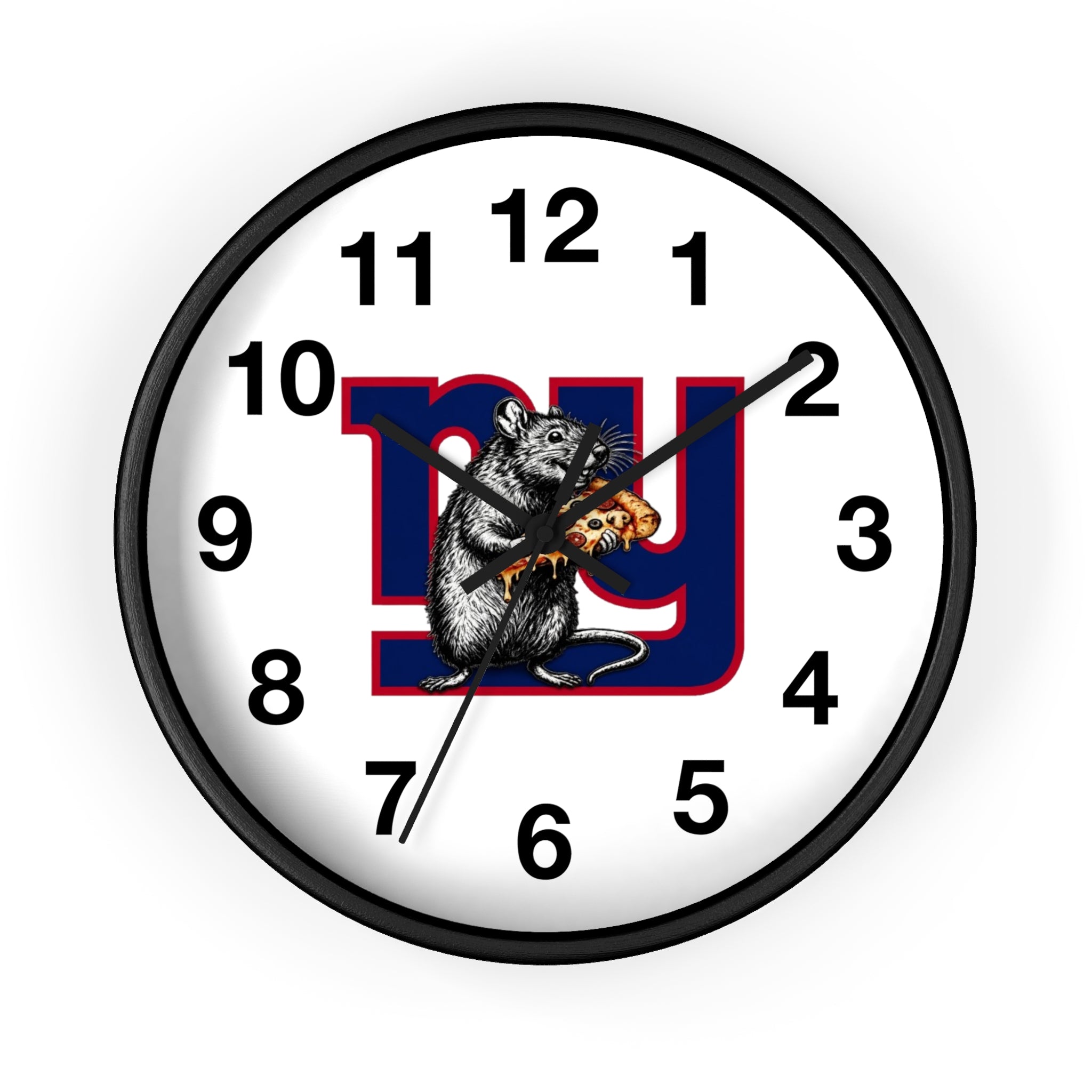 NY Giants Rat Vintage Logo Wall Clock — Retro Sports Fan Decor