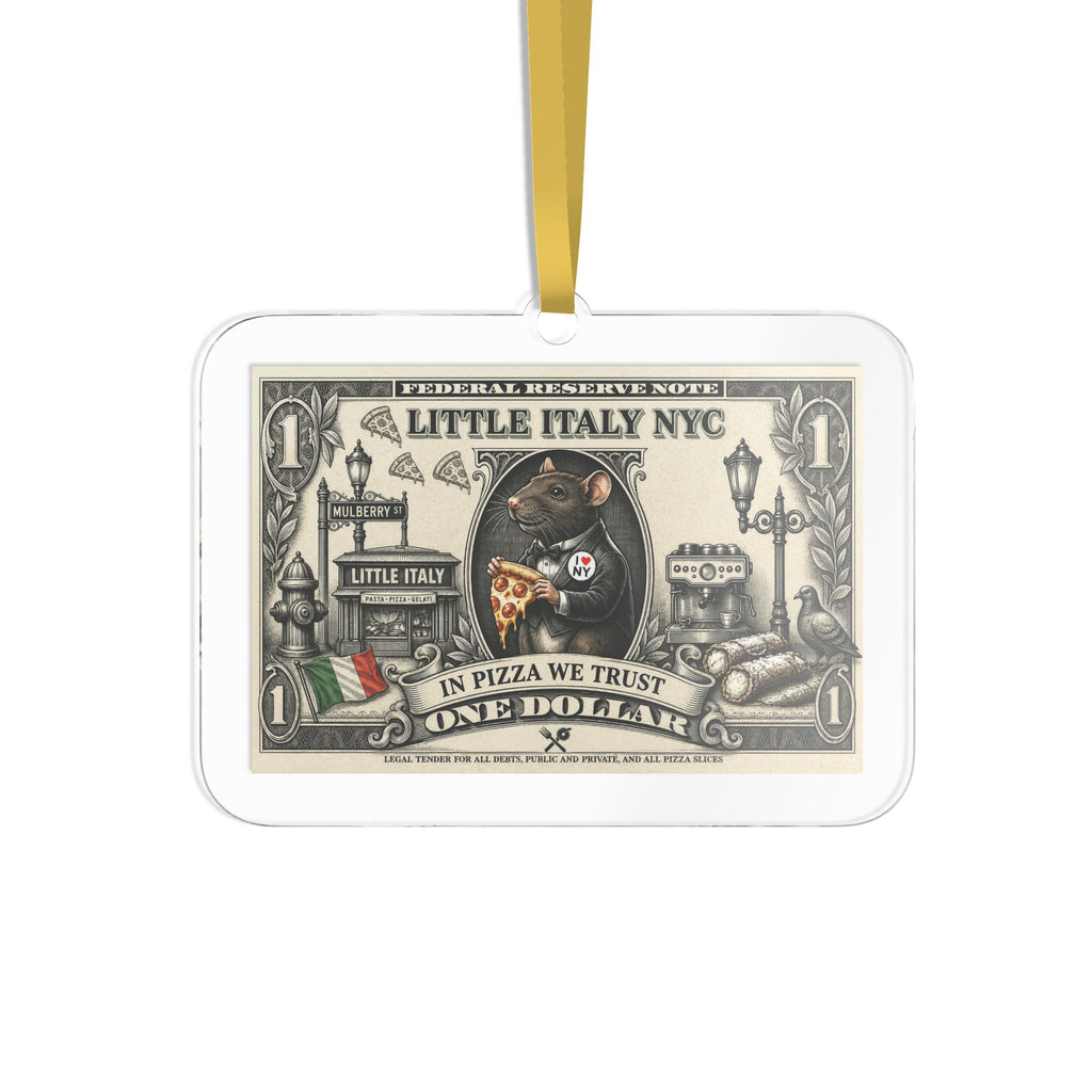 Ornament — Little Italy 'In Pizza We Trust' Dollar Note Christmas Ornament