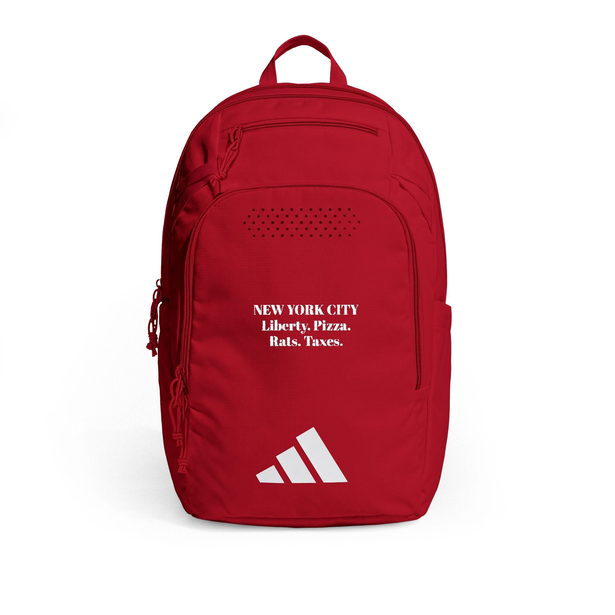 Embroidered Adidas Defender 5 Backpack New York City - Liberty. Pizza. Rats. Taxes.