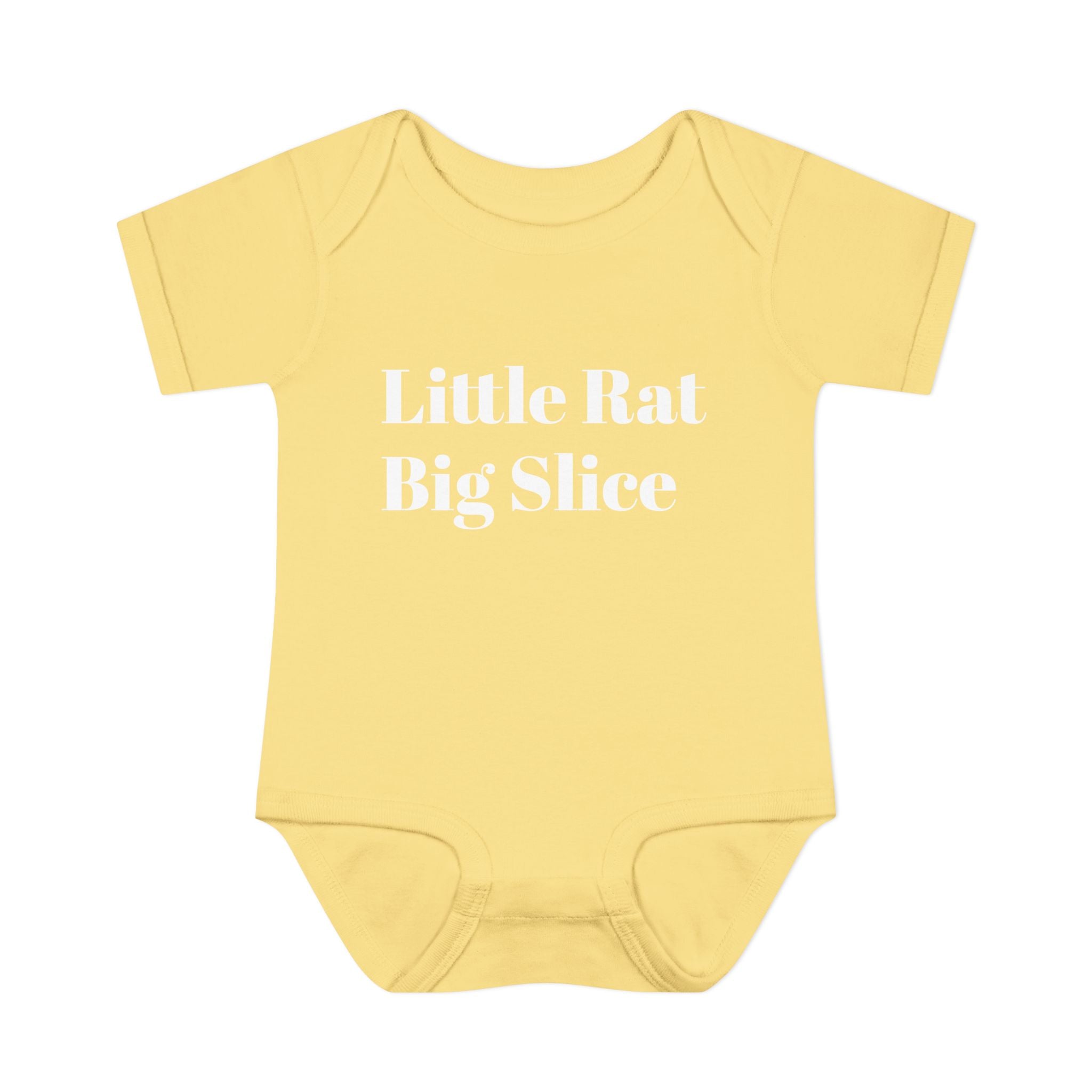 Infant Bodysuit - "Little Rat Big Slice" Cute Baby Onesie, Newborn Gift