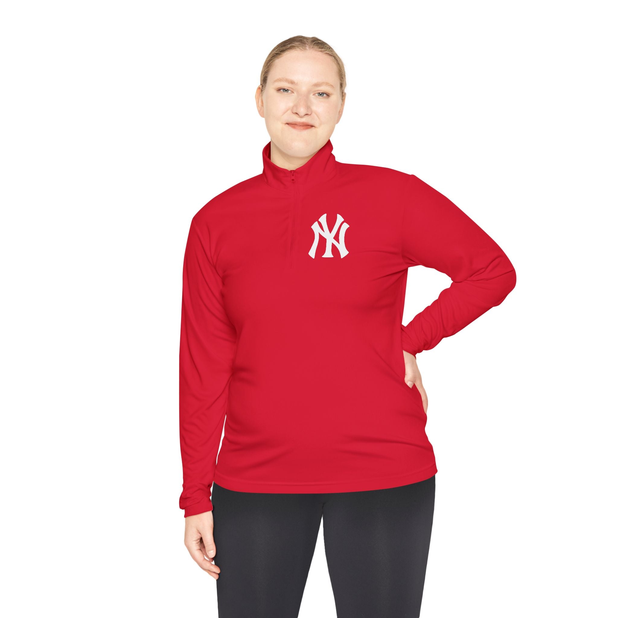 NY Yankee - Quarter-Zip Pullover with Chest Logo