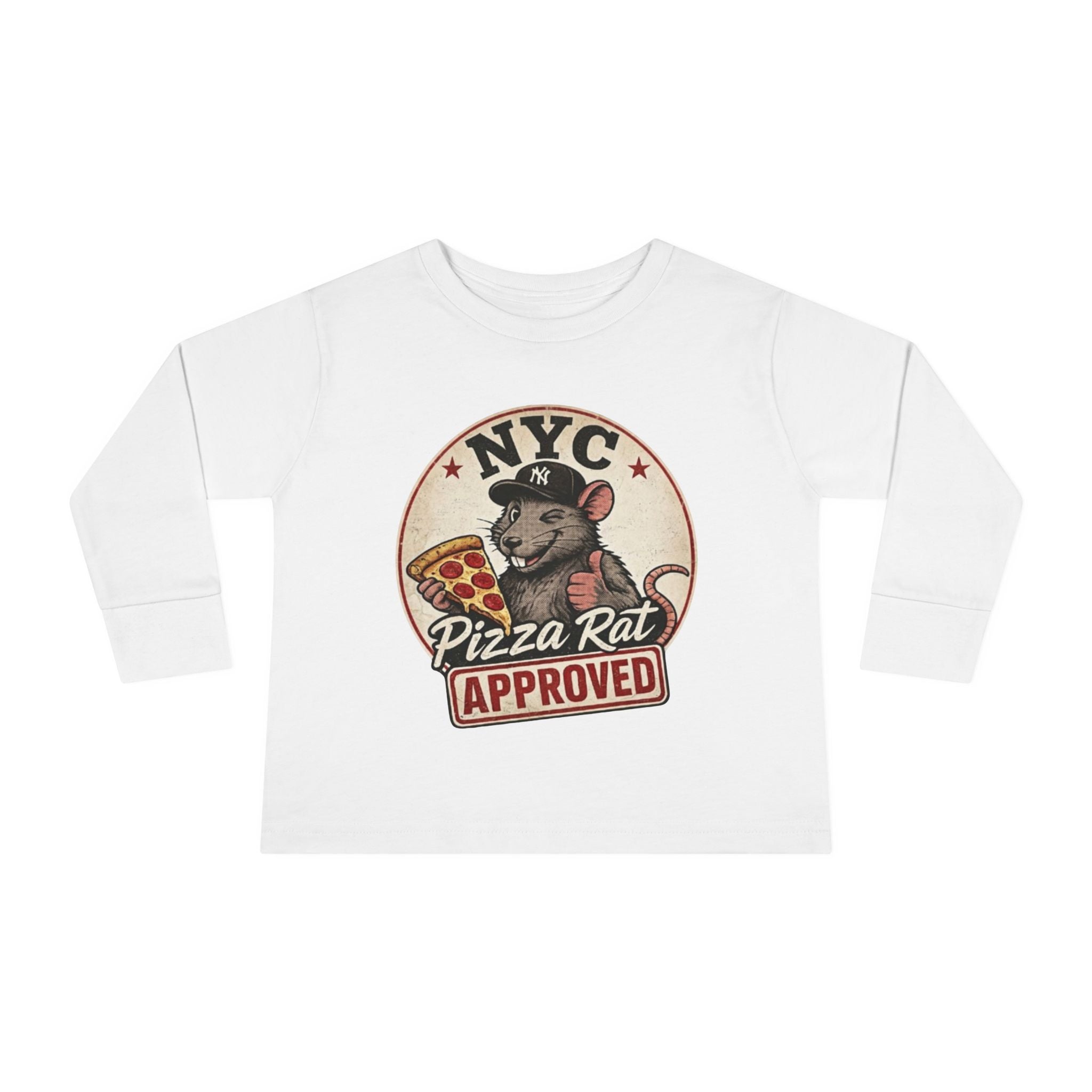 Toddler Tee — NYC Pizza Rat Approved - Long Sleeve Tee