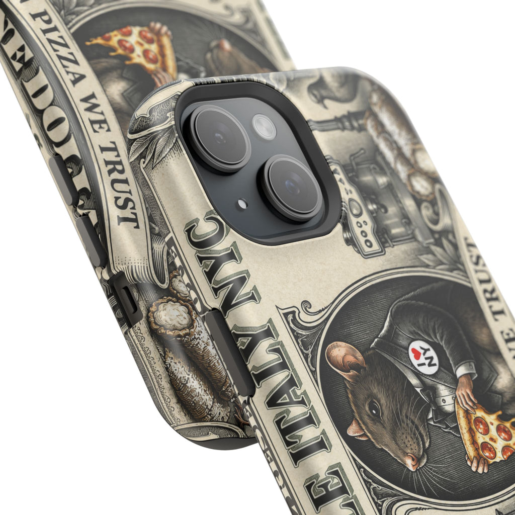 Little Italy NY Phone Case — 'In Pizza We Trust' Italy Rat Art Magnetic Impact-Resistant Case
