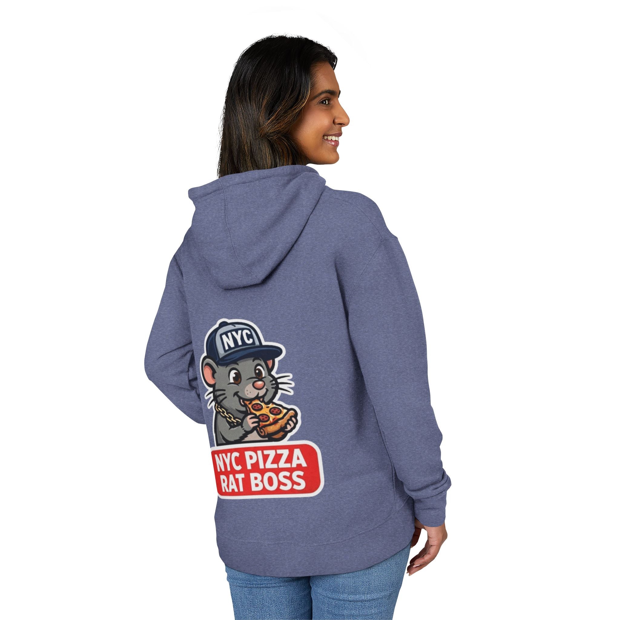 NYC Pizza Rat Boss Hoodie — 'Where the Rats Eat Better.' Graphic Pullover