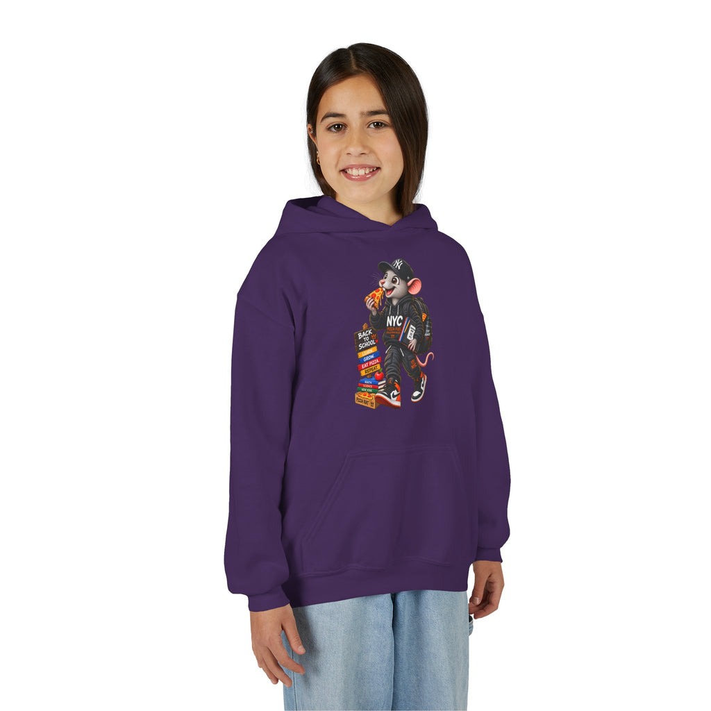 Youth Hoodie — Cool NYC Street Mouse Graphic Sweatshirt