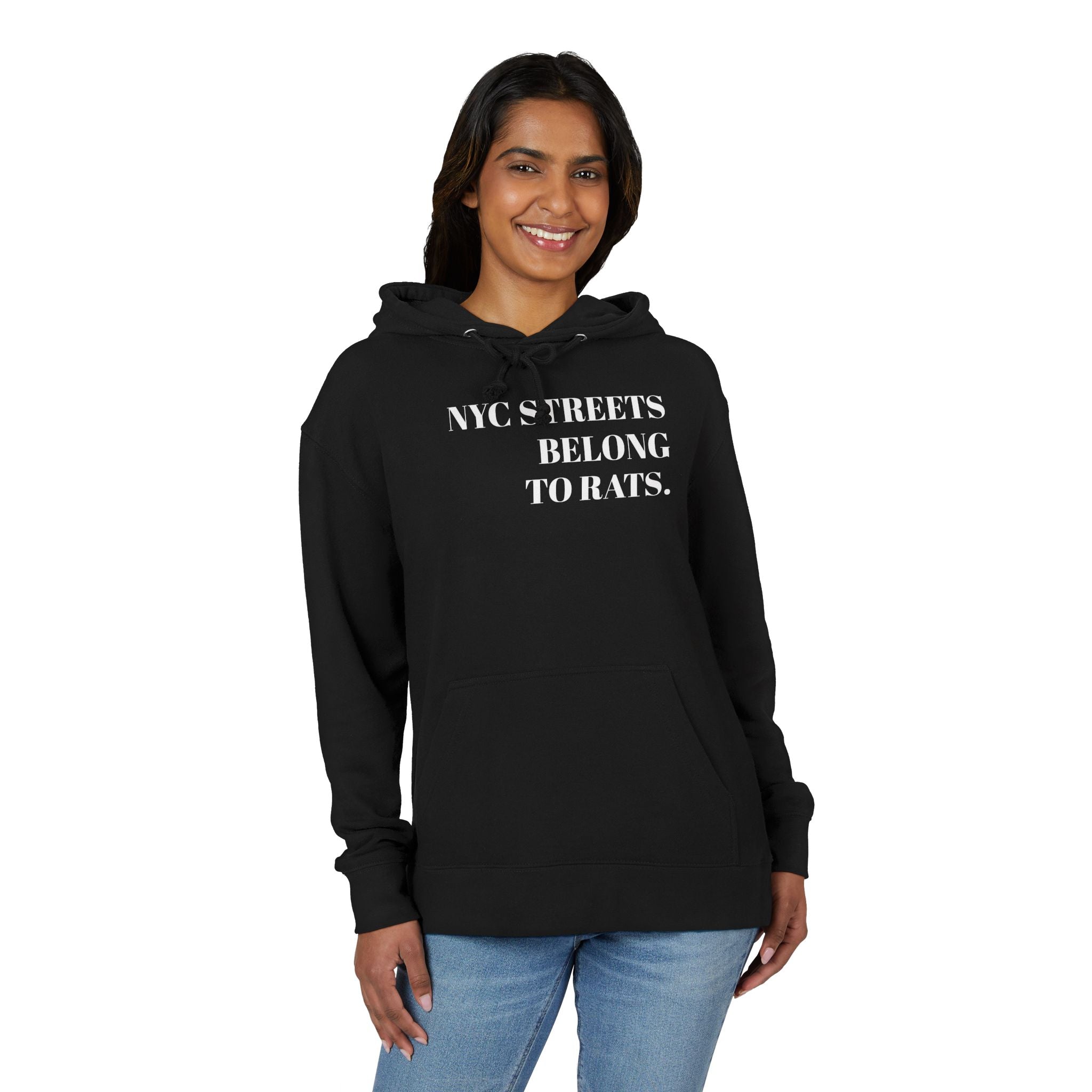 NYC Streets Belong To Rats Hoodie — Graphic NYC Rat Skateboard Pizza Pullover