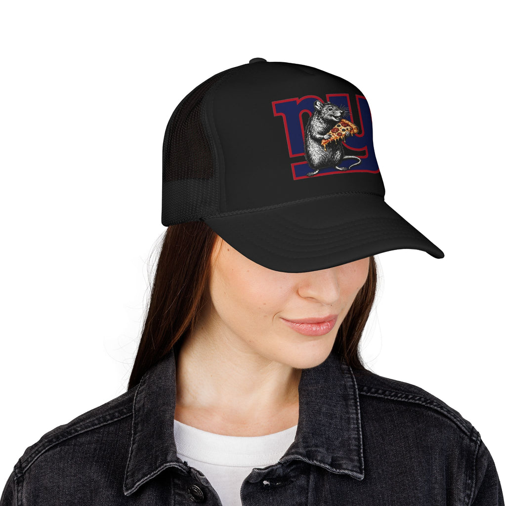 Trucker Hat — Retro NY Pizza Raccoon Foam Trucker Hat