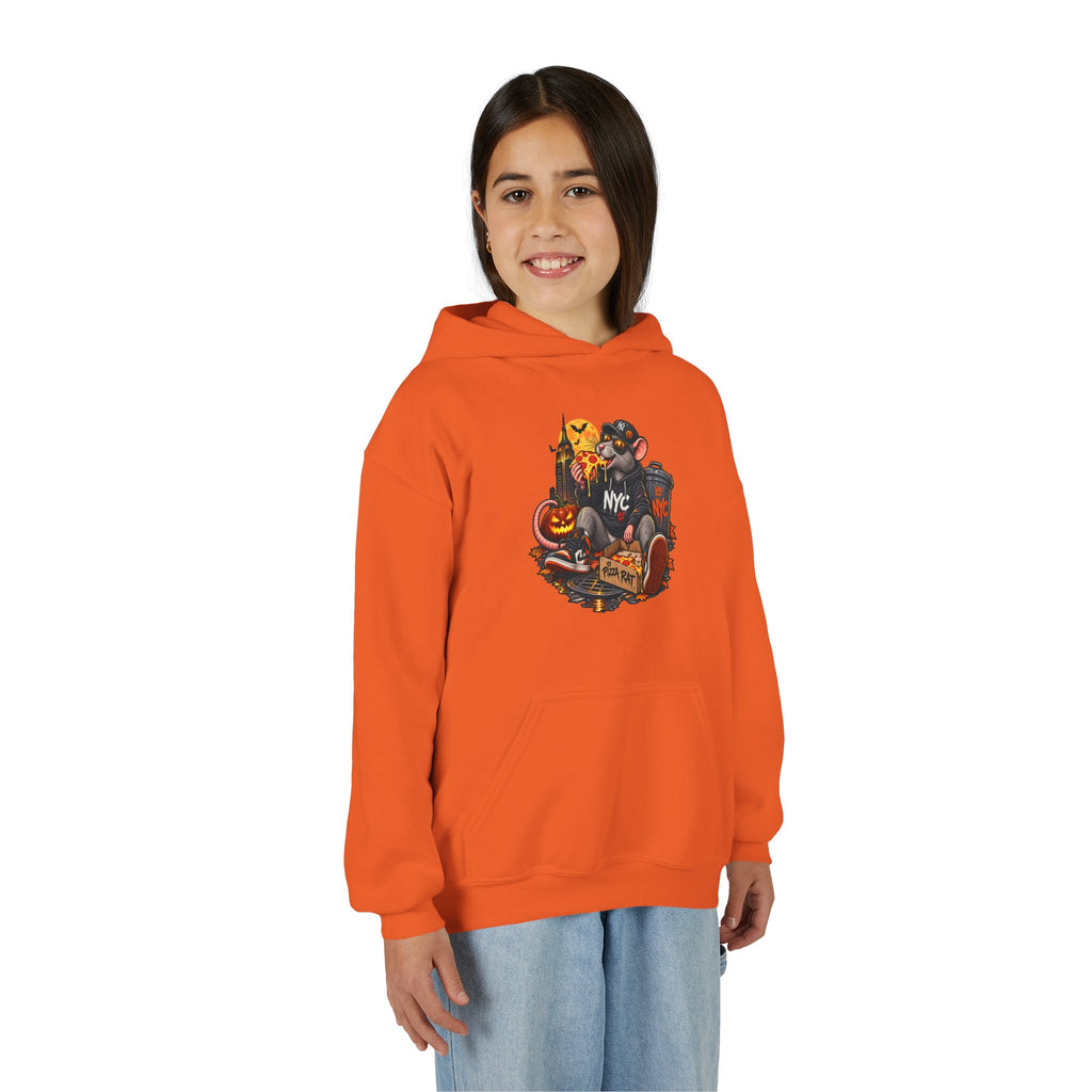 Youth Hoodie — Halloween NYC Costume Pizza Rat Graphic
