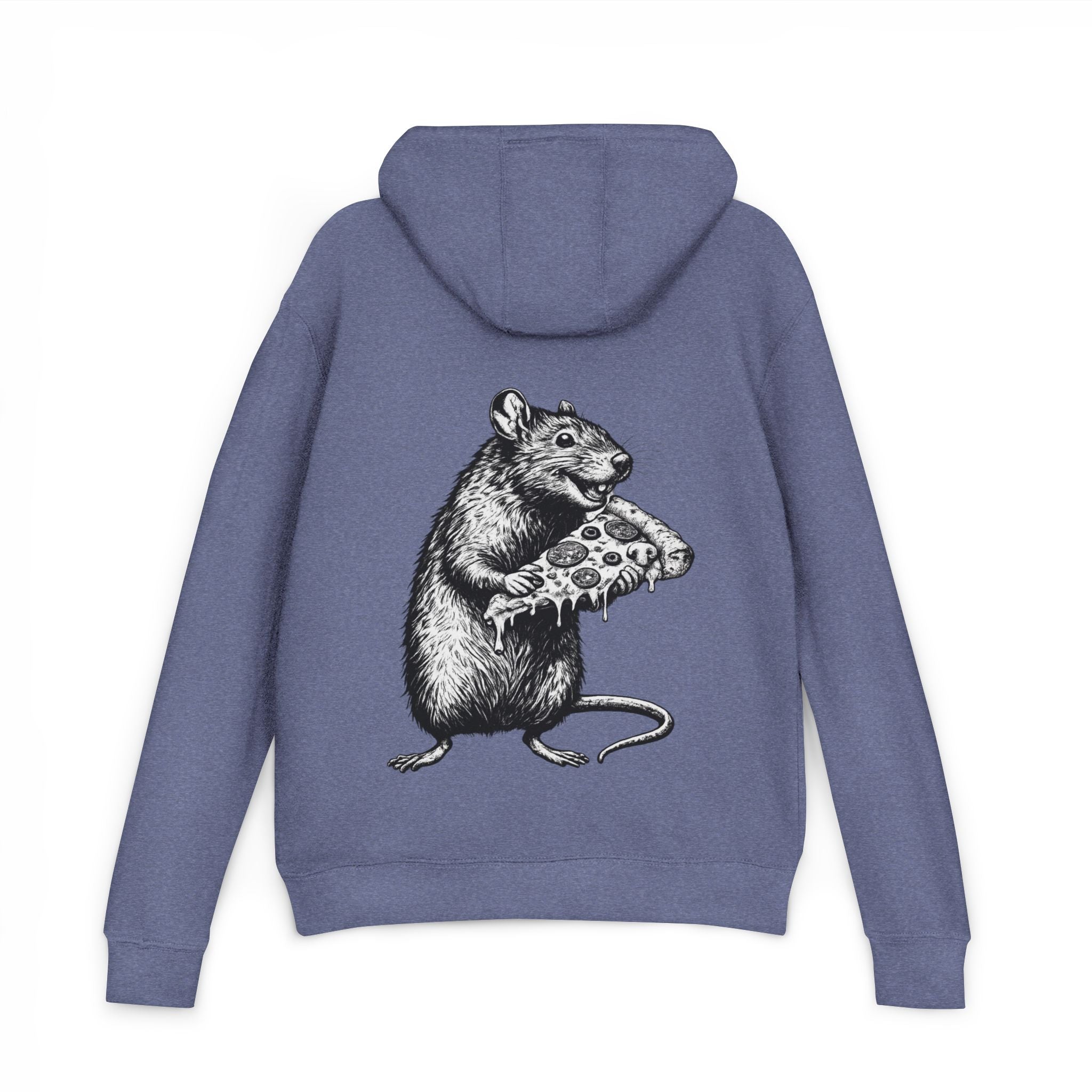 NYC Rats "Where the Rats Eat Better" Rat Holding Pizza Graphic Hoodie