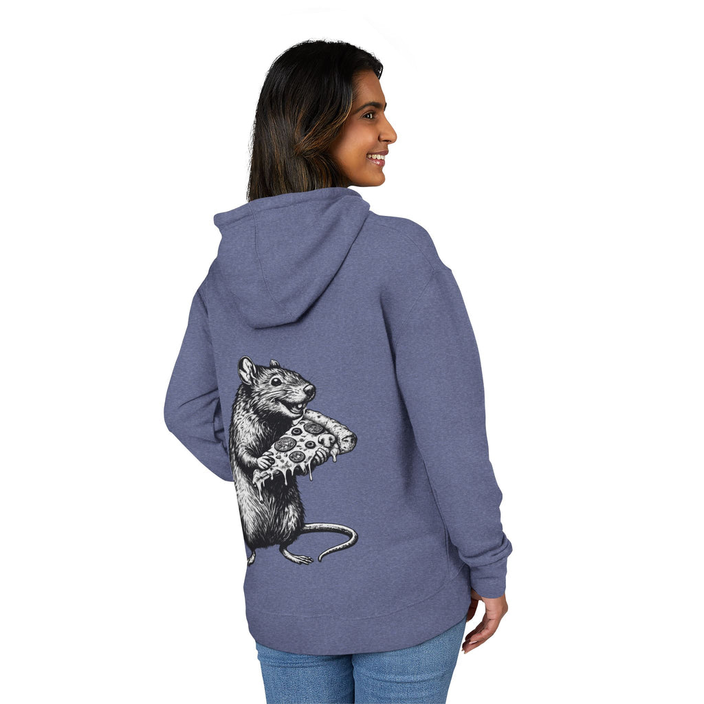 NYC Rats "Where the Rats Eat Better" Rat Holding Pizza Graphic Hoodie