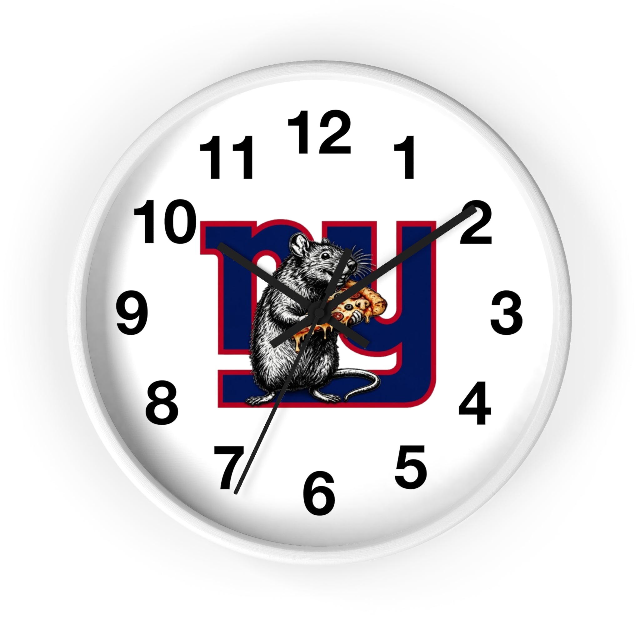 NY Giants Rat Vintage Logo Wall Clock — Retro Sports Fan Decor