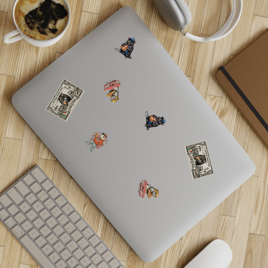 Pizza Rats Sticker Sheet Bundle – 5pcs Vintage NYC & Funny Pizza Rat Vinyl Stickers
