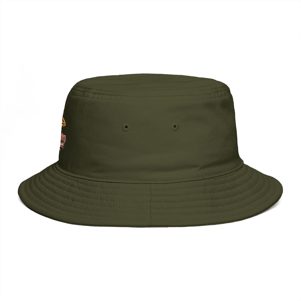Bucket Hat — Retro Fishing Lure Graphic “Catch Again!” Cap