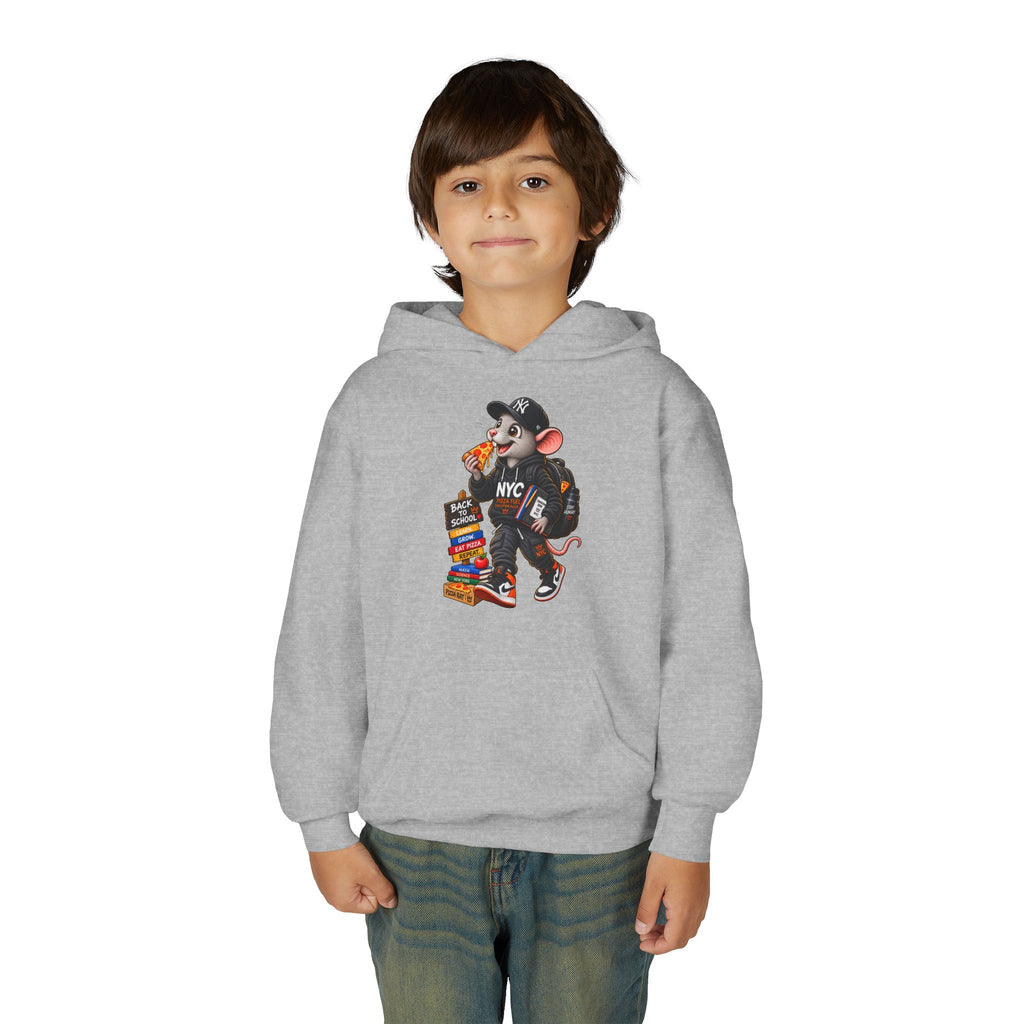 Youth Hoodie — Cool NYC Street Mouse Graphic Sweatshirt