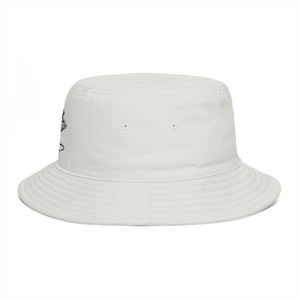 Brown Bucket Hat with Vintage Mouse Illustration – Cute Woodland Animal Sun Hat