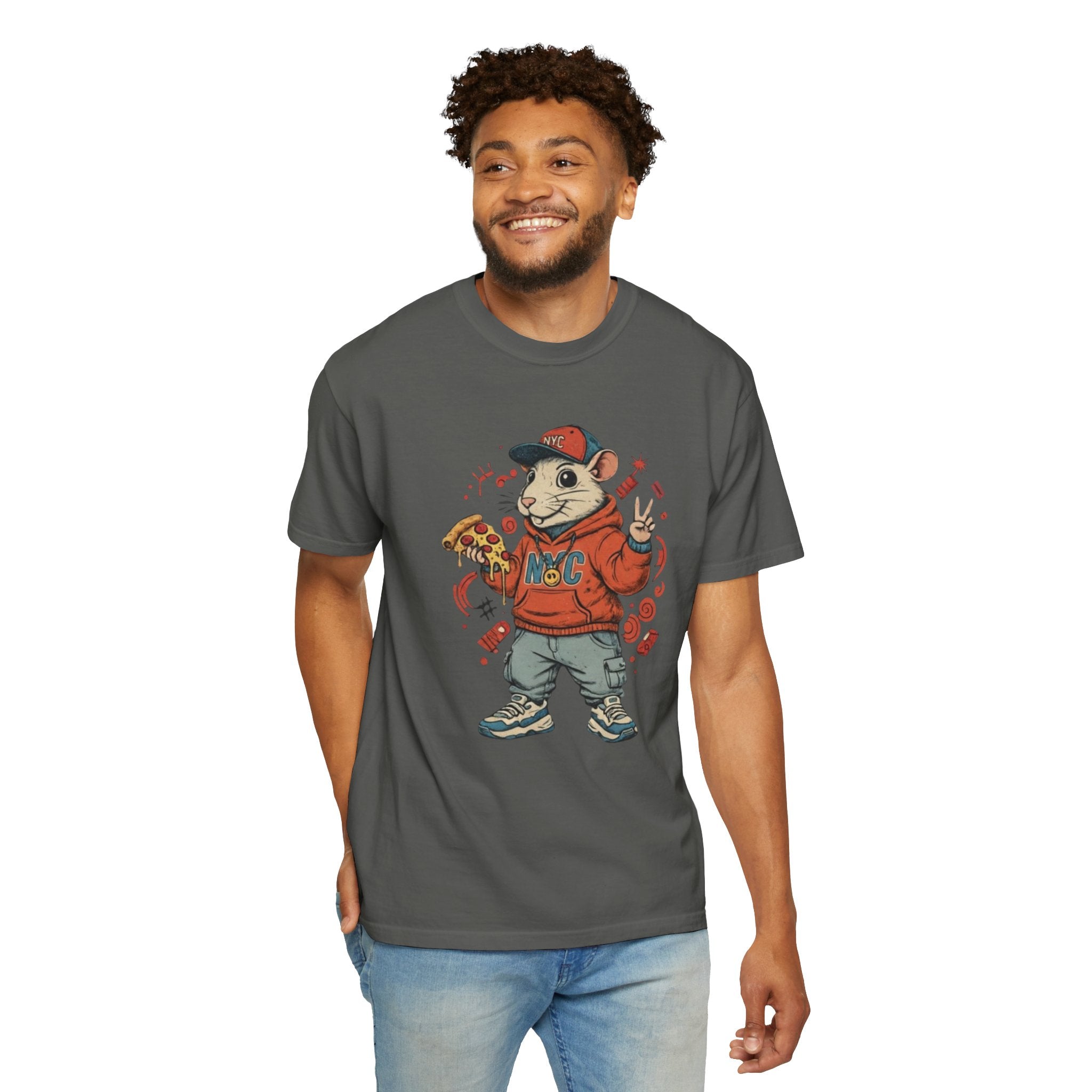 Teenage Rat Skateboarder Tee — Cute Streetwear Graphic T‑Shirt