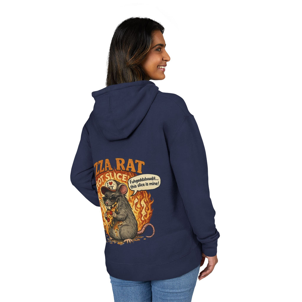Hoodie — "Where the Rats Eat Better" Front & Pizza Rat Back Graphic Hoodie