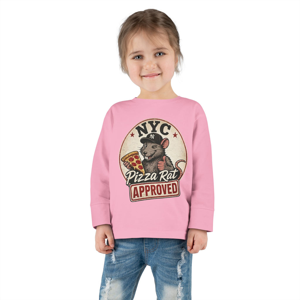 Toddler Tee — NYC Pizza Rat Approved - Long Sleeve Tee