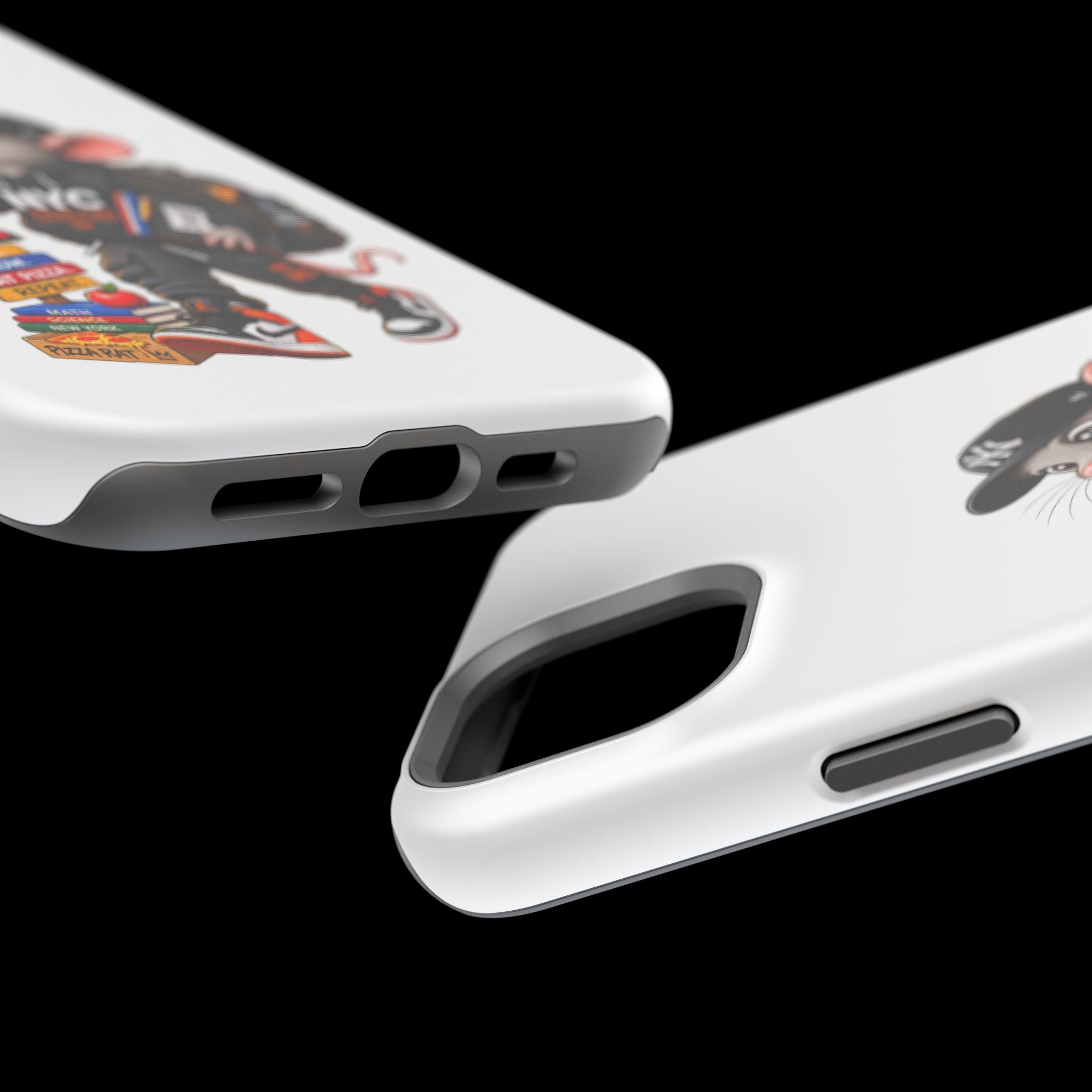 NYC Street Rat Phone Case – Magnetic Impact-Resistant iPhone Case with Back-to-School Pizza Design