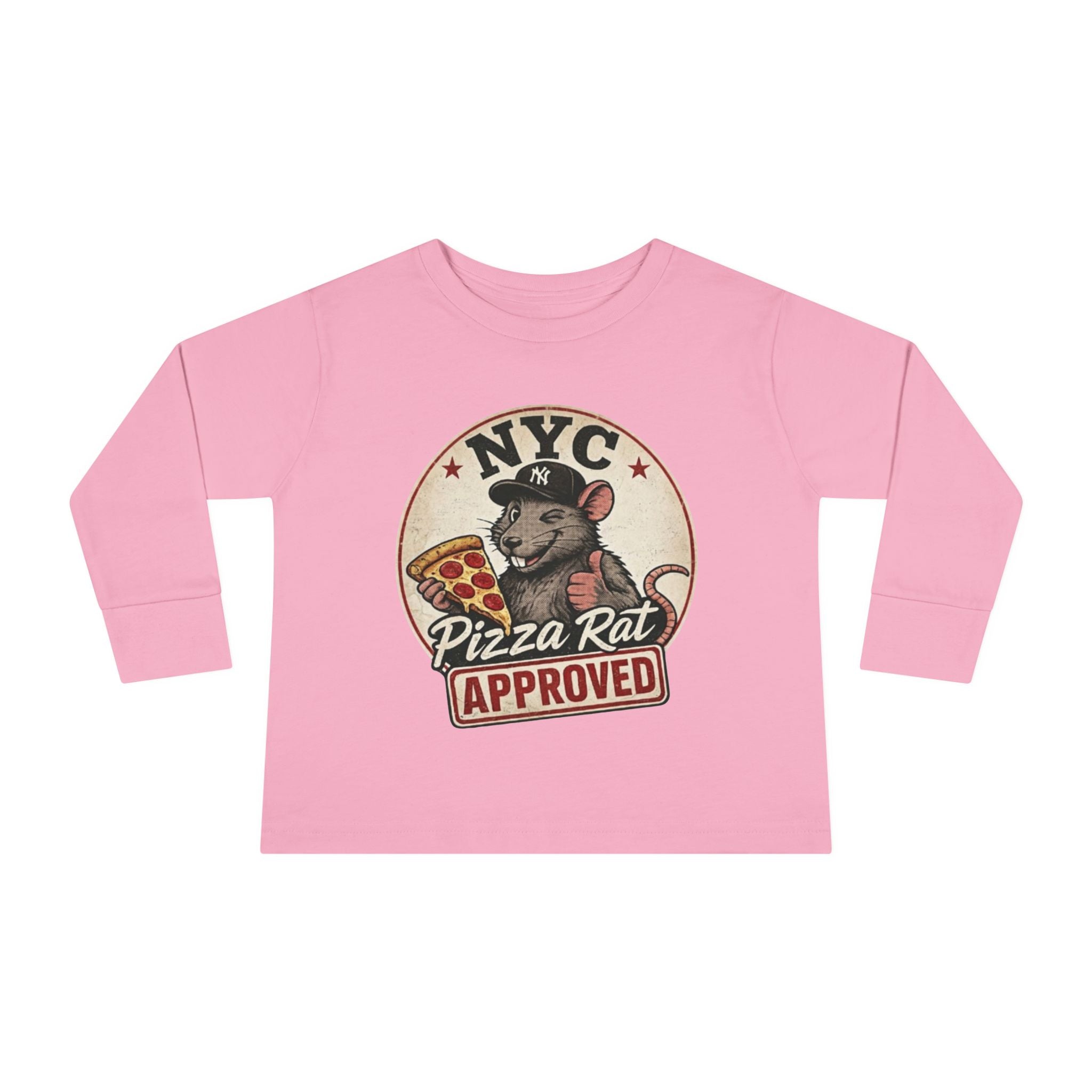 Toddler Tee — NYC Pizza Rat Approved - Long Sleeve Tee