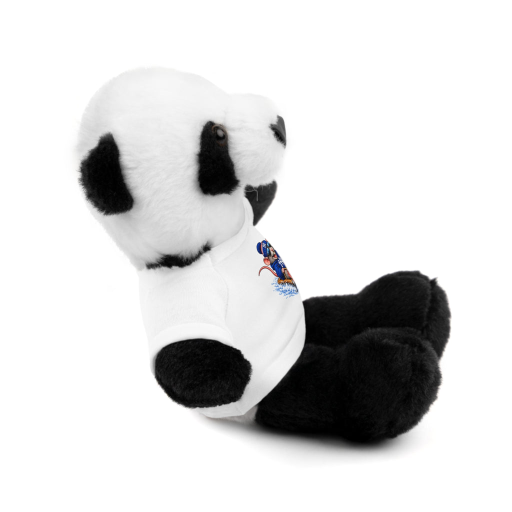 Plush Bear with Sledding Pup Tee — Cute Winter Stuffed Animal Gift - NY Pizza Rat