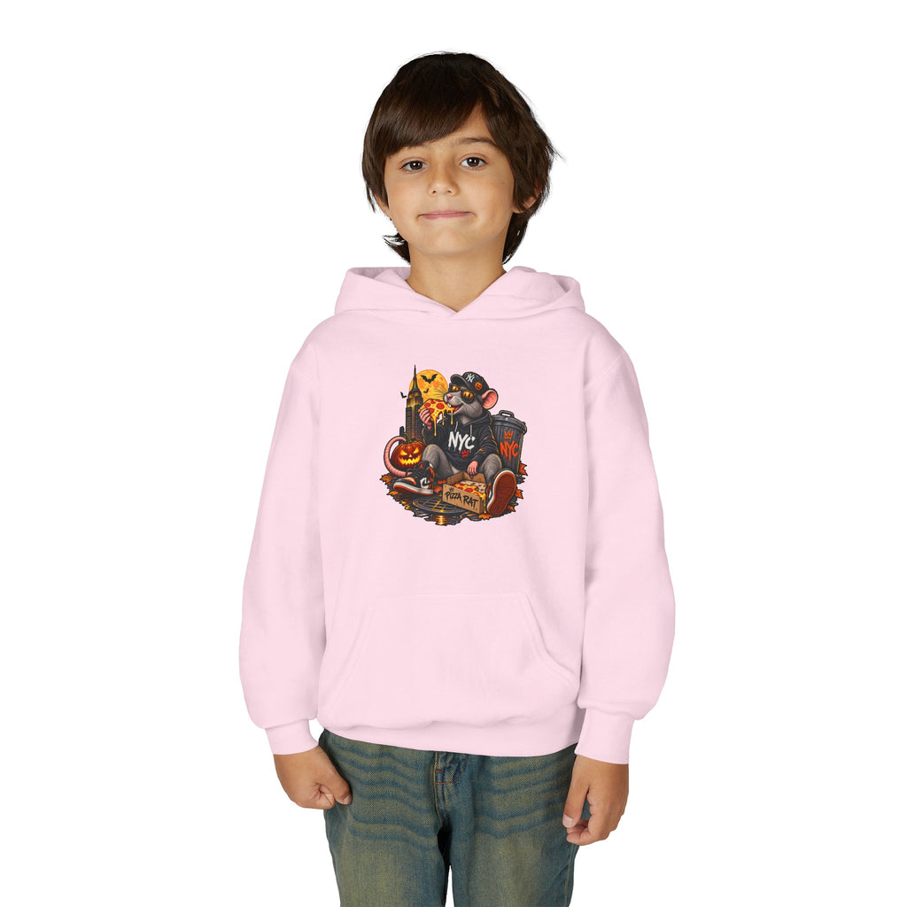 Youth Hoodie — Halloween NYC Costume Pizza Rat Graphic